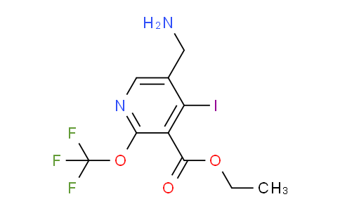 Ethyl 5-(aminomethyl)-4-iodo-2-(trifluoromethoxy)pyridine-3-carboxylate