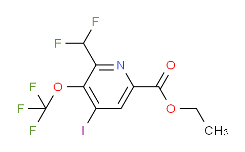Ethyl 2-(difluoromethyl)-4-iodo-3-(trifluoromethoxy)pyridine-6-carboxylate