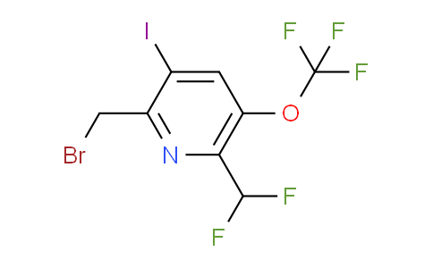 2-(Bromomethyl)-6-(difluoromethyl)-3-iodo-5-(trifluoromethoxy)pyridine