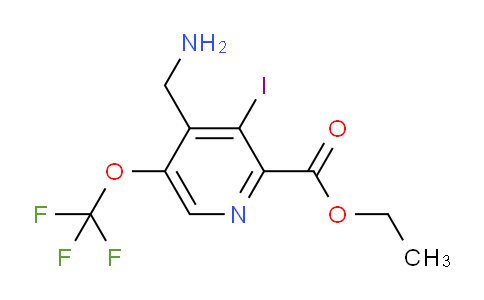 Ethyl 4-(aminomethyl)-3-iodo-5-(trifluoromethoxy)pyridine-2-carboxylate