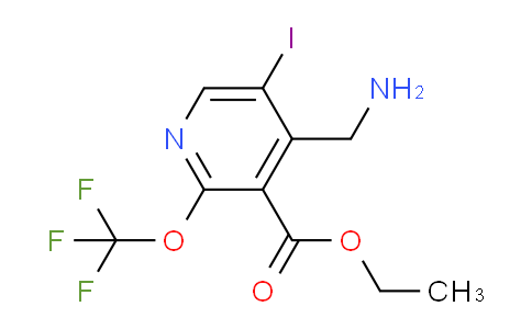 Ethyl 4-(aminomethyl)-5-iodo-2-(trifluoromethoxy)pyridine-3-carboxylate