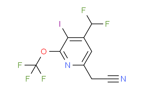 4-(Difluoromethyl)-3-iodo-2-(trifluoromethoxy)pyridine-6-acetonitrile
