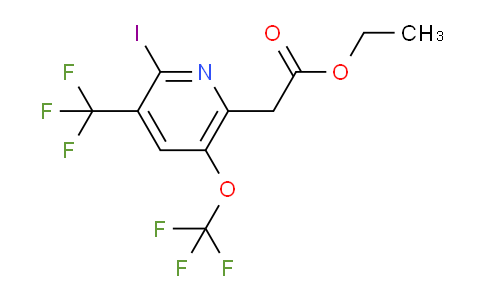 Ethyl 2-iodo-5-(trifluoromethoxy)-3-(trifluoromethyl)pyridine-6-acetate