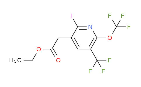 Ethyl 2-iodo-6-(trifluoromethoxy)-5-(trifluoromethyl)pyridine-3-acetate
