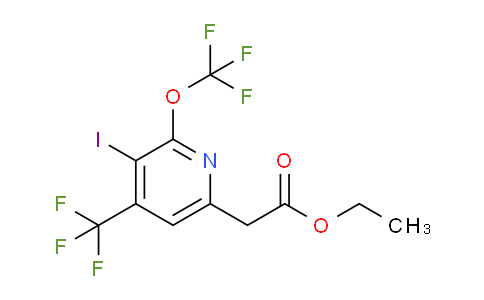 Ethyl 3-iodo-2-(trifluoromethoxy)-4-(trifluoromethyl)pyridine-6-acetate