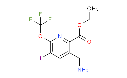 Ethyl 3-(aminomethyl)-5-iodo-6-(trifluoromethoxy)pyridine-2-carboxylate