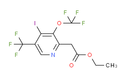 Ethyl 4-iodo-3-(trifluoromethoxy)-5-(trifluoromethyl)pyridine-2-acetate