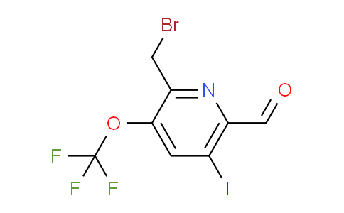 2-(Bromomethyl)-5-iodo-3-(trifluoromethoxy)pyridine-6-carboxaldehyde