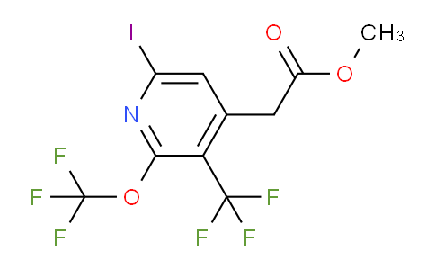 Methyl 6-iodo-2-(trifluoromethoxy)-3-(trifluoromethyl)pyridine-4-acetate