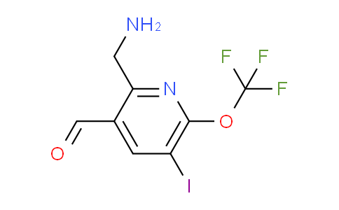 2-(Aminomethyl)-5-iodo-6-(trifluoromethoxy)pyridine-3-carboxaldehyde