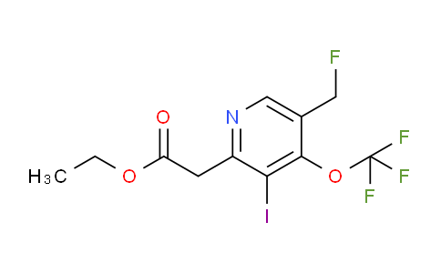 Ethyl 5-(fluoromethyl)-3-iodo-4-(trifluoromethoxy)pyridine-2-acetate