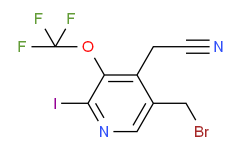 5-(Bromomethyl)-2-iodo-3-(trifluoromethoxy)pyridine-4-acetonitrile
