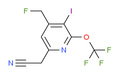 4-(Fluoromethyl)-3-iodo-2-(trifluoromethoxy)pyridine-6-acetonitrile