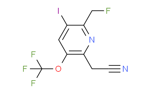 2-(Fluoromethyl)-3-iodo-5-(trifluoromethoxy)pyridine-6-acetonitrile