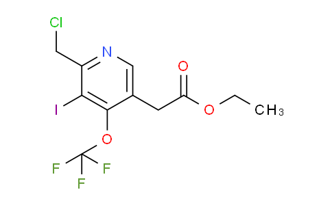 Ethyl 2-(chloromethyl)-3-iodo-4-(trifluoromethoxy)pyridine-5-acetate