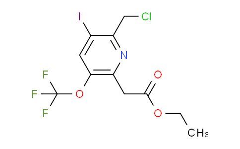 Ethyl 2-(chloromethyl)-3-iodo-5-(trifluoromethoxy)pyridine-6-acetate