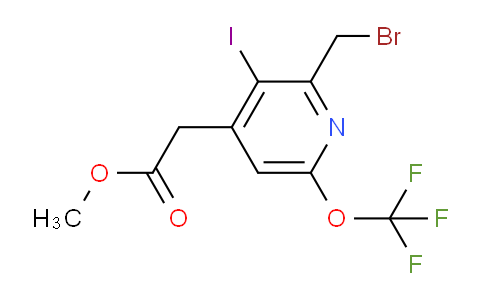 Methyl 2-(bromomethyl)-3-iodo-6-(trifluoromethoxy)pyridine-4-acetate