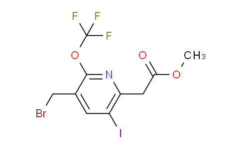 Methyl 3-(bromomethyl)-5-iodo-2-(trifluoromethoxy)pyridine-6-acetate