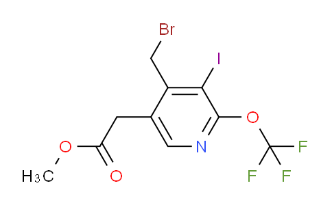 Methyl 4-(bromomethyl)-3-iodo-2-(trifluoromethoxy)pyridine-5-acetate