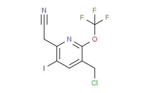 3-(Chloromethyl)-5-iodo-2-(trifluoromethoxy)pyridine-6-acetonitrile