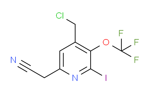 4-(Chloromethyl)-2-iodo-3-(trifluoromethoxy)pyridine-6-acetonitrile
