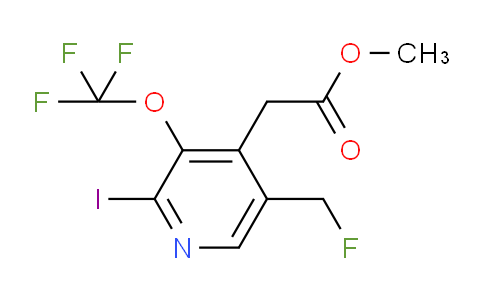 Methyl 5-(fluoromethyl)-2-iodo-3-(trifluoromethoxy)pyridine-4-acetate