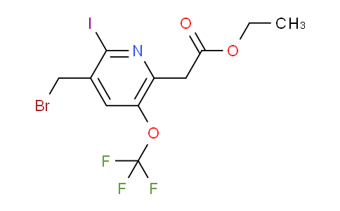 Ethyl 3-(bromomethyl)-2-iodo-5-(trifluoromethoxy)pyridine-6-acetate