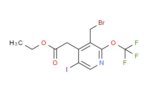 Ethyl 3-(bromomethyl)-5-iodo-2-(trifluoromethoxy)pyridine-4-acetate