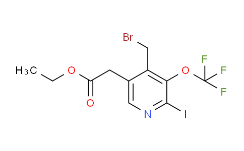 Ethyl 4-(bromomethyl)-2-iodo-3-(trifluoromethoxy)pyridine-5-acetate