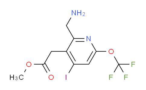 Methyl 2-(aminomethyl)-4-iodo-6-(trifluoromethoxy)pyridine-3-acetate