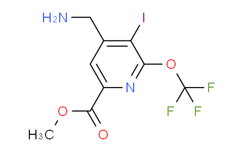 Methyl 4-(aminomethyl)-3-iodo-2-(trifluoromethoxy)pyridine-6-carboxylate