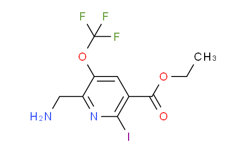 Ethyl 2-(aminomethyl)-6-iodo-3-(trifluoromethoxy)pyridine-5-carboxylate