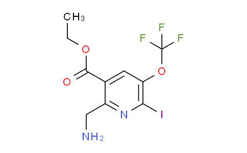 Ethyl 2-(aminomethyl)-6-iodo-5-(trifluoromethoxy)pyridine-3-carboxylate