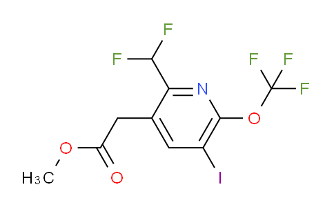 Methyl 2-(difluoromethyl)-5-iodo-6-(trifluoromethoxy)pyridine-3-acetate