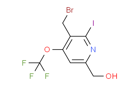 3-(Bromomethyl)-2-iodo-4-(trifluoromethoxy)pyridine-6-methanol