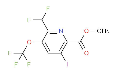 Methyl 2-(difluoromethyl)-5-iodo-3-(trifluoromethoxy)pyridine-6-carboxylate