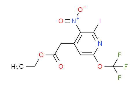 Ethyl 2-iodo-3-nitro-6-(trifluoromethoxy)pyridine-4-acetate