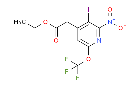 Ethyl 3-iodo-2-nitro-6-(trifluoromethoxy)pyridine-4-acetate