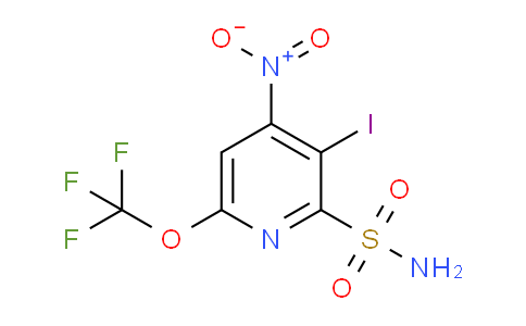 3-Iodo-4-nitro-6-(trifluoromethoxy)pyridine-2-sulfonamide