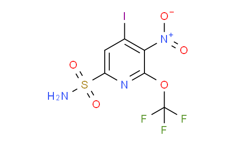 4-Iodo-3-nitro-2-(trifluoromethoxy)pyridine-6-sulfonamide