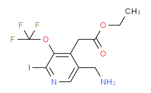 Ethyl 5-(aminomethyl)-2-iodo-3-(trifluoromethoxy)pyridine-4-acetate