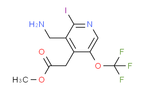 Methyl 3-(aminomethyl)-2-iodo-5-(trifluoromethoxy)pyridine-4-acetate