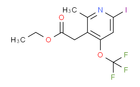 Ethyl 6-iodo-2-methyl-4-(trifluoromethoxy)pyridine-3-acetate