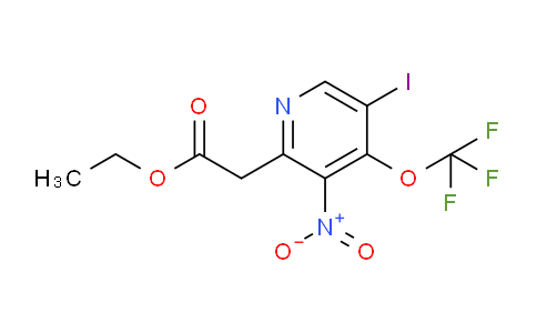 Ethyl 5-iodo-3-nitro-4-(trifluoromethoxy)pyridine-2-acetate