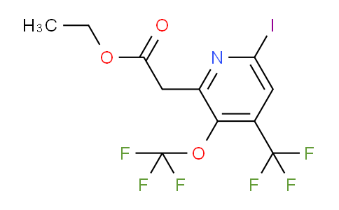 Ethyl 6-iodo-3-(trifluoromethoxy)-4-(trifluoromethyl)pyridine-2-acetate