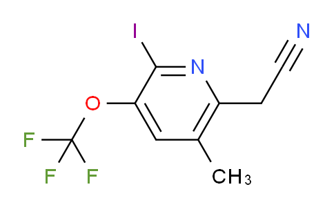 AM155097 | 1806171-69-6 | 2-Iodo-5-methyl-3-(trifluoromethoxy)pyridine-6-acetonitrile