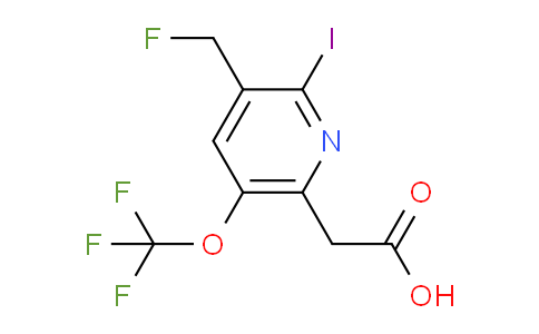 3-(Fluoromethyl)-2-iodo-5-(trifluoromethoxy)pyridine-6-acetic acid