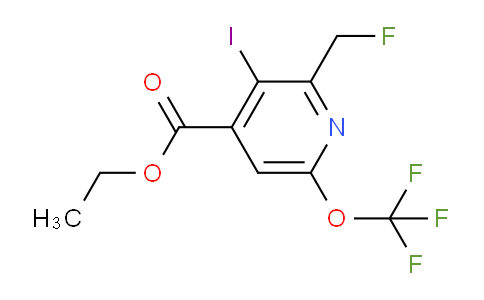 Ethyl 2-(fluoromethyl)-3-iodo-6-(trifluoromethoxy)pyridine-4-carboxylate