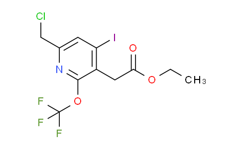 Ethyl 6-(chloromethyl)-4-iodo-2-(trifluoromethoxy)pyridine-3-acetate
