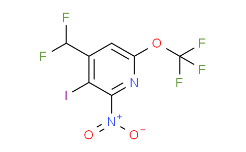4-(Difluoromethyl)-3-iodo-2-nitro-6-(trifluoromethoxy)pyridine